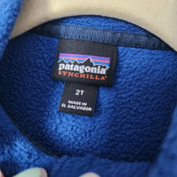 PATAGONIA x VINTAGE Synchilla Blue Fleece Vest toddler size 2T Full zip